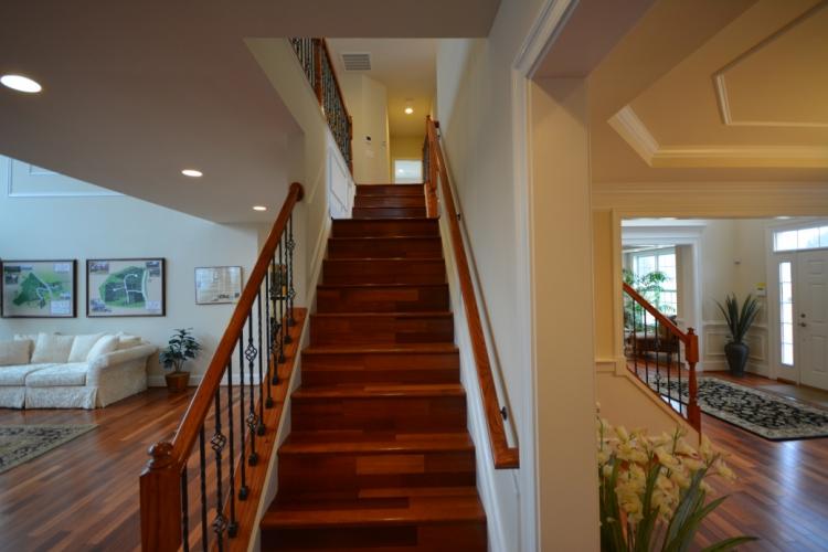 The second stairway to the bedrooms.