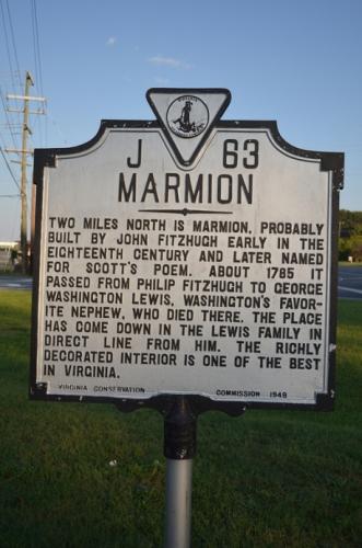 MARMION Highway Marker, King George County, Virginia (1,938 views)