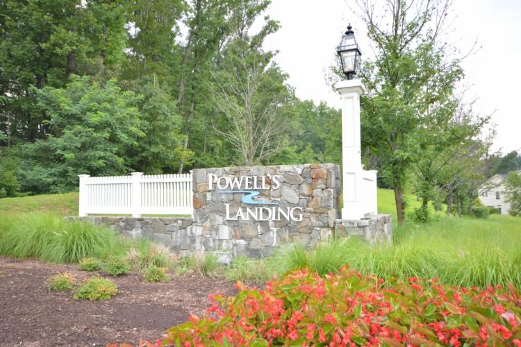 The main entrance to Powells Landing subdivision.
