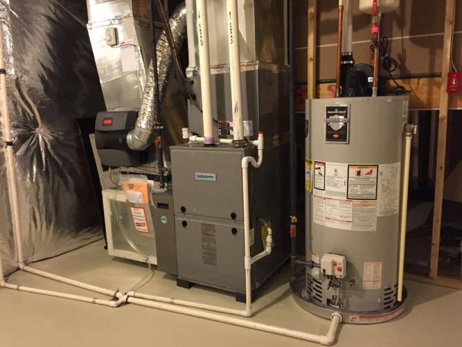 Utilities: Gas furnace and hot water heater.