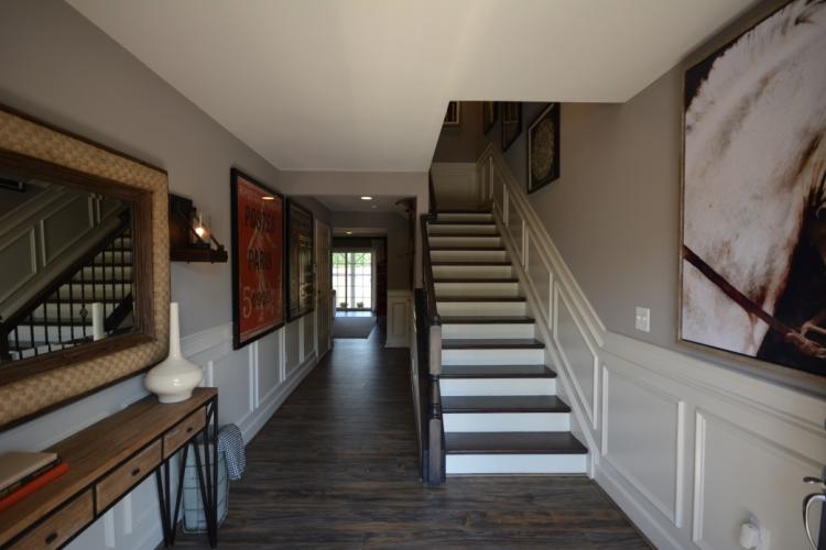 The lower level foyer of the Cornwell home design.