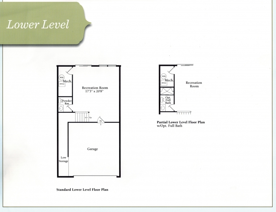 The Rockland lower level floor plan.