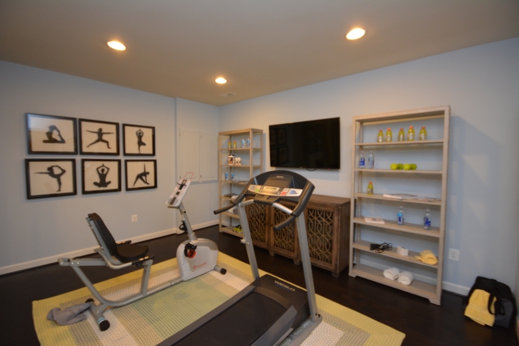The basement exercise room.