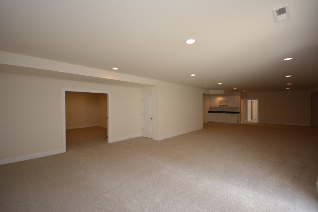 The basement media room (optional) is shown here.