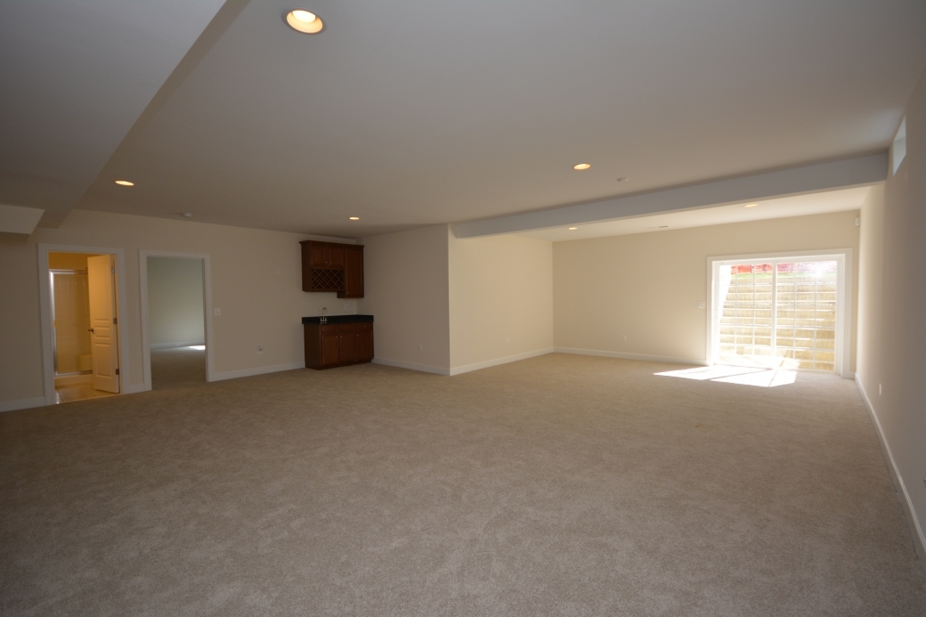 The basement recreation room with morning room extension.