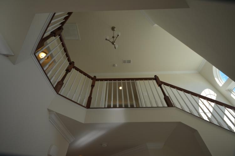 Two-story staircase.