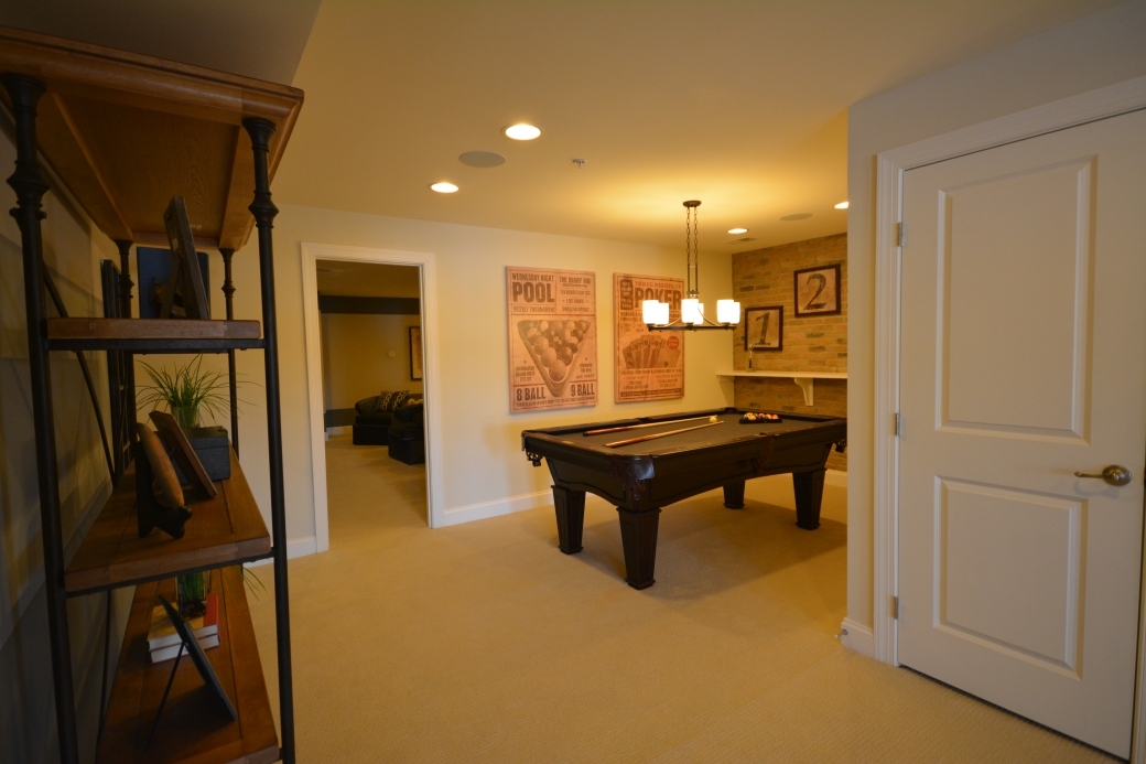 The basement game room.