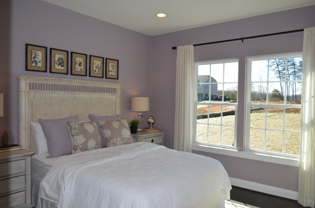 The Ellington main level bedroom by Ryan Homes at Lake Estates subdivision in Stafford County.