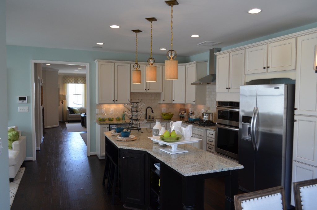 This is the kitchen in the Manor Paxton town home by Winchester Homes. This townhouse is at the Glenmere and Emerald Ridge communities at Brambleton.