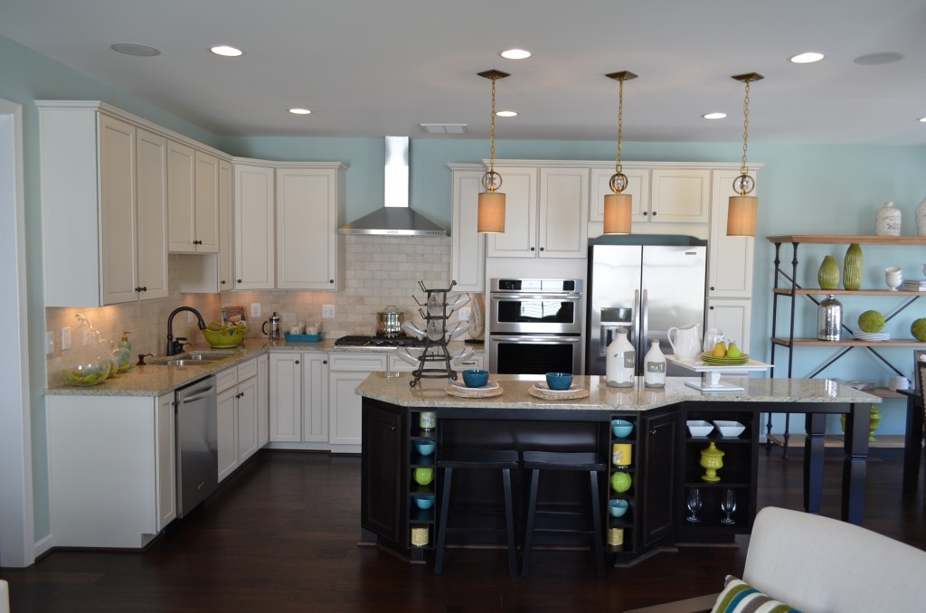 This is the kitchen in the Manor Paxton town home by Winchester Homes. This townhouse is at the Glenmere and Emerald Ridge communities at Brambleton.