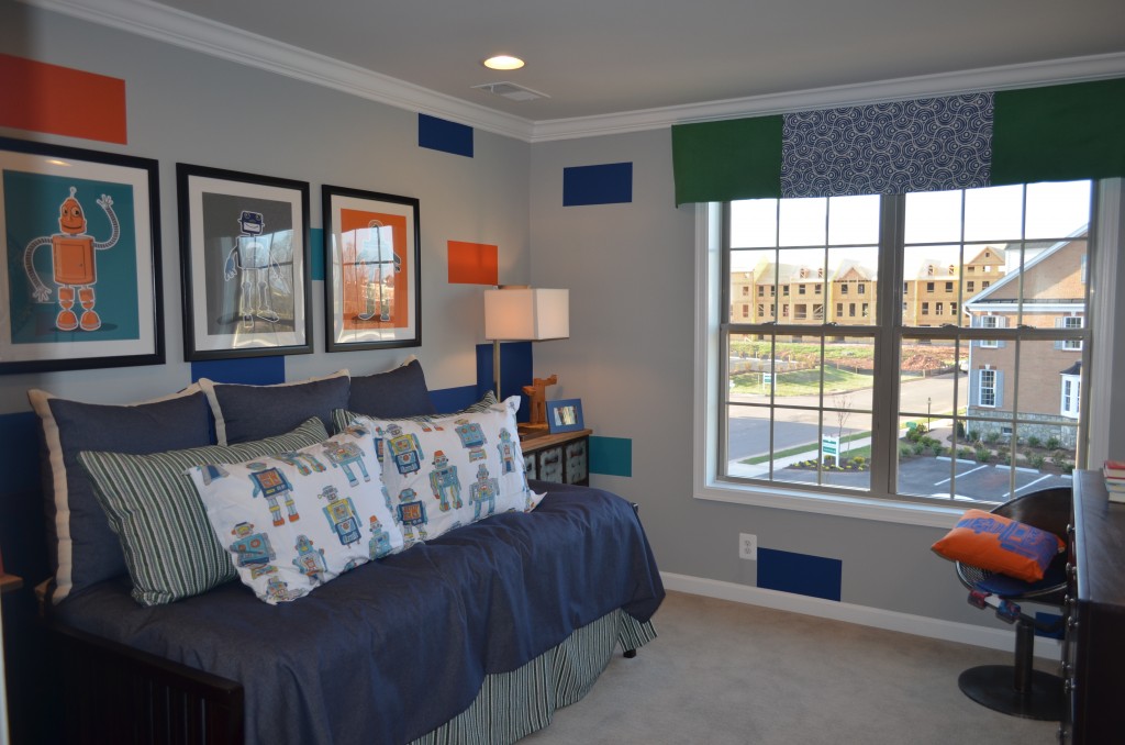 This is bedroom #2 in the Bethesda luxury townhouse by Toll Brothers in the Manors at Moorefield Green in Ashburn, Virginia.