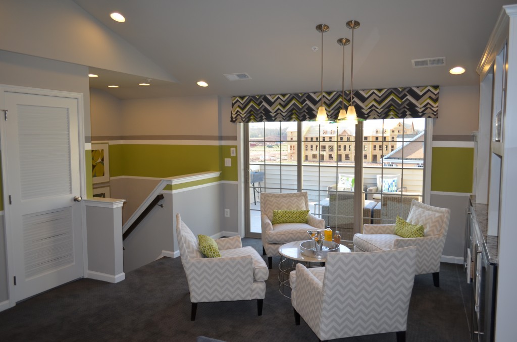 The 4th floor loft in the Bethesda luxury townhouse in the Manors at Moorefield Green in Ashburn, Virginia.