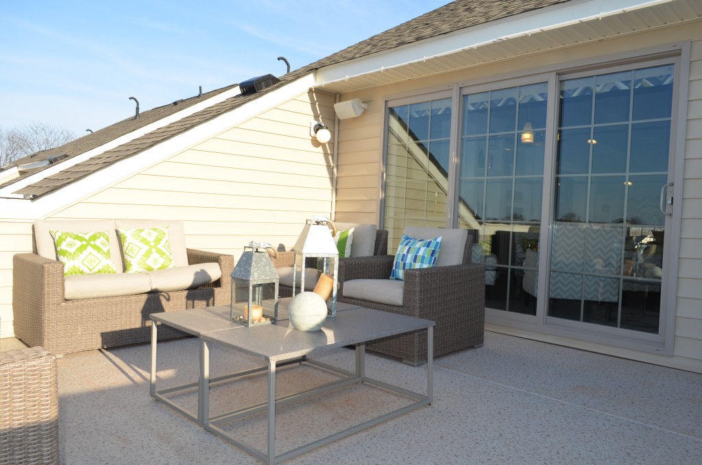 The rooftop terrace and 4th floor loft of the Bethesda home design in the Manors at Moorefiled Green in Ashburn, Virginia.