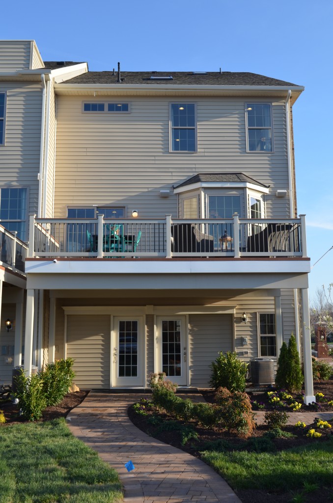 The rear view of the Easton at the Manors at Moorefield Green. This master planned community is 1 mile from the Metro Silver Line Dulles Station.