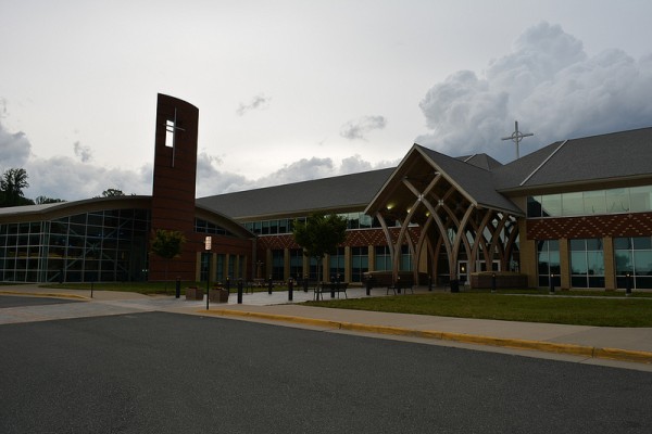 Pope John Paul the Great Catholic High School is part of the Diocese of Arlington. The school is at 17700 Dominican Drive Dumfries, Virginia 22026 (Prince William County).