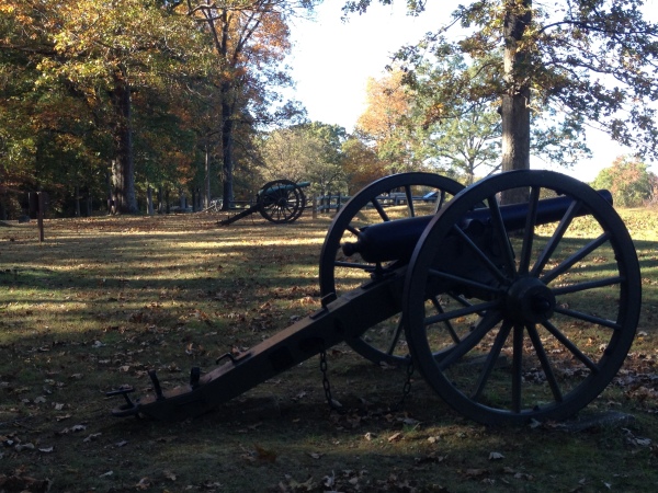 The Confederate battle line (shown here) of General "Stonewall" Jackson's Second Corps anchored the right flank of the Army of Northern Virginia. It was supported by the artillery of Lieutenant John Pelham "The Gallant Pelham" who held the end of the line by firing without infantry support until out of ammunition.