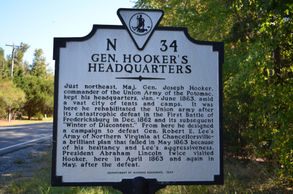 This Virginia Department of Historic Resources highway marker N-34 is located on White Oak Road (Route 218) and Kendallwood Drive in Stafford County.