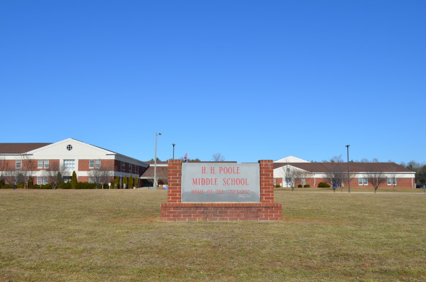 H. H. Poole Middle School is at 800 Eustace Road Stafford, Virginia 22554-3794 (540) 658-6190
