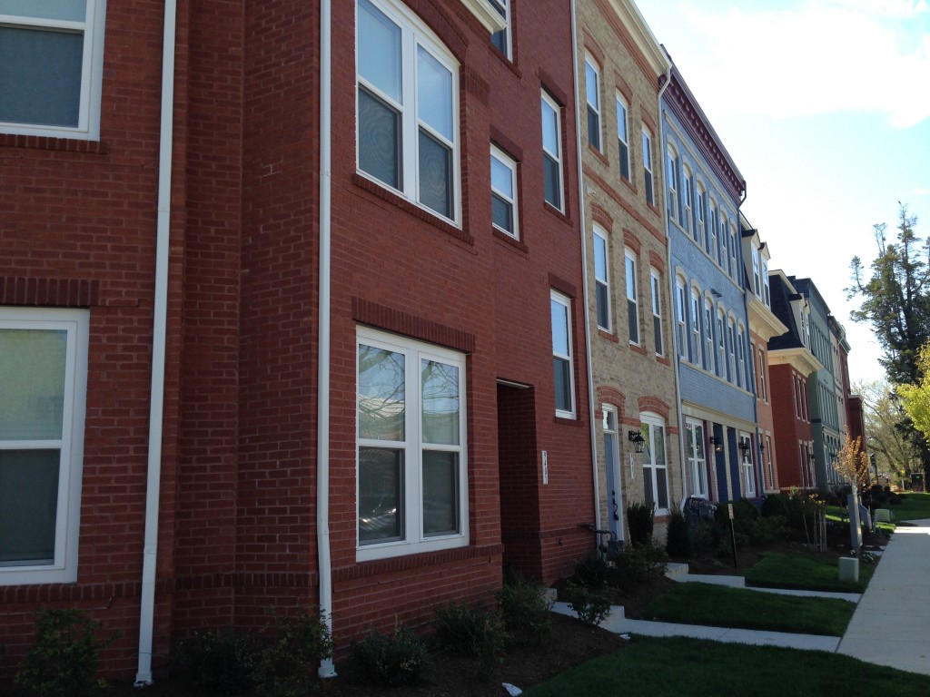 Van Metre Homes built 58 town homes with 1-car garages at Olde Towne Square surrounded by Fairview Avenue, Quarry Road, and Zebedee Street. These townhouses have between 1,675 and 2,146 finished square feet. This Manassas Historic District residential development was built between 2012-2015.