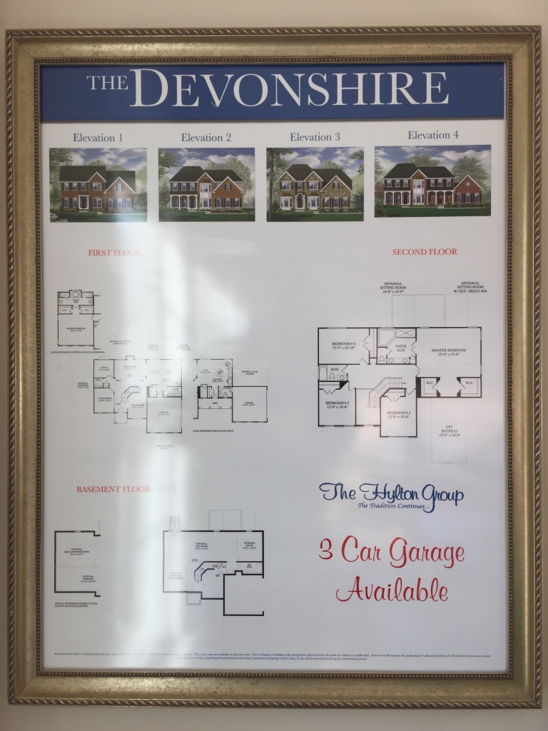 The Hylton Group Devonshire floor plan offers a finished basement with a recreation room (35'-5" by 14'-5"), study (14'-3" by 12'-2"), bathroom, and storage room 13'-10" by 10'-10").